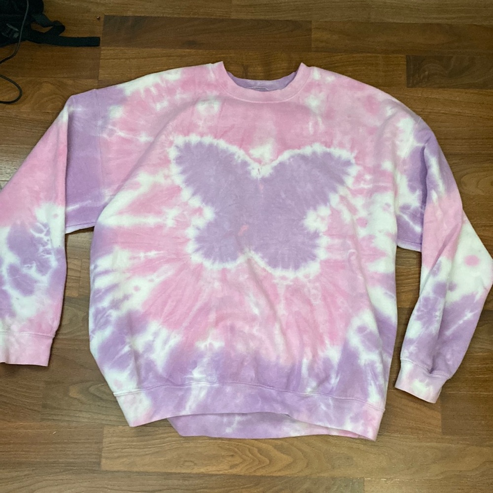 Urban outfitters butterfly Tie-Dye Crew Neck Sweatshirt